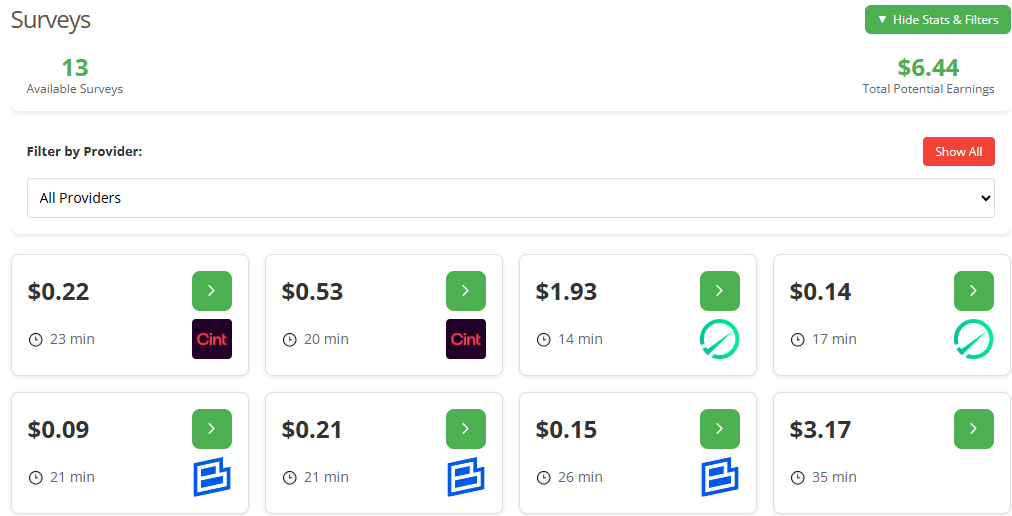 High Paying Surveys